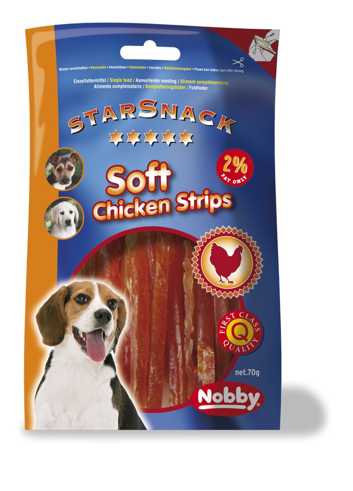 Starsnack Soft Kylling Strips 70g