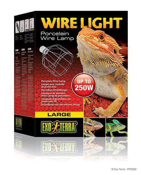 WIRE LIGHT 250W lampe til terrarier